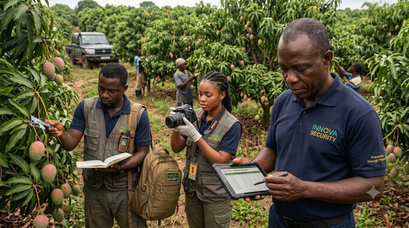 Farmer inspecting crops for risk management